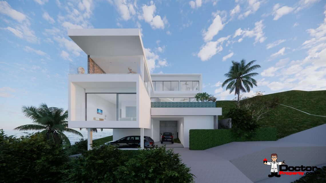 New 3 Bedroom Villa with Sea View and Pool – Chaweng Noi, Koh Samui – For Sale